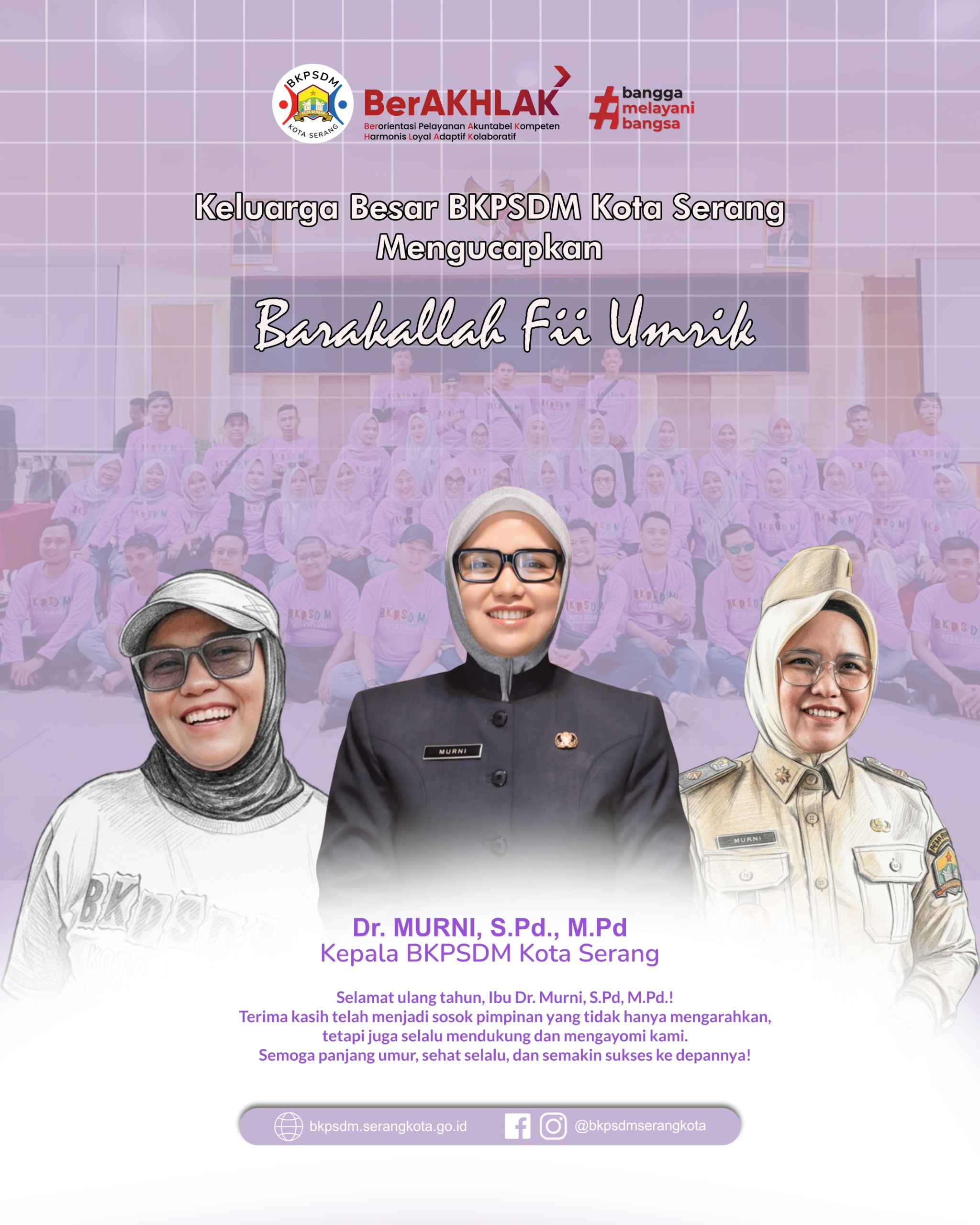 BARAKALLAH FII UMRIK  Ibu Dr, Murni, S,Pd, M.Pd