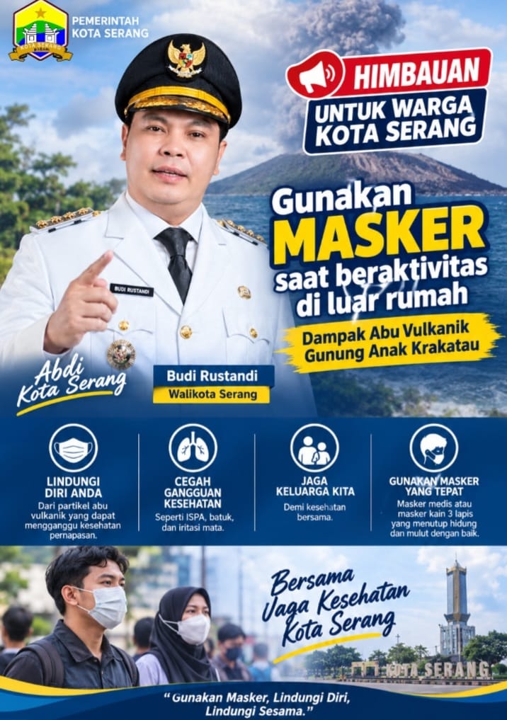 HIMBAUAN UNTUK WARGA KOTA SERANG GUNAKAN MASKER SAAT BERAKTIVITAS DILUAR RUMAH
